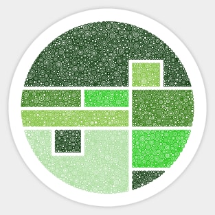 World Of Color Green Circle Design Sticker